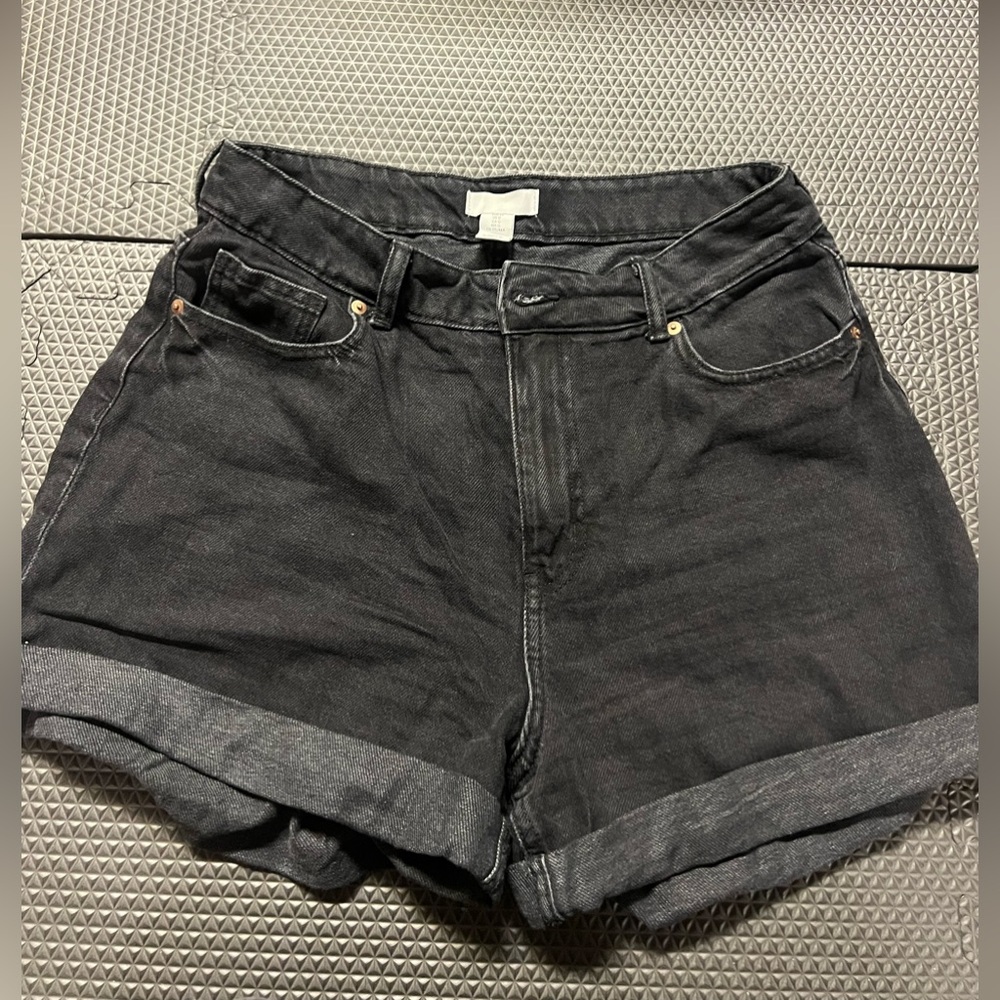 H&M Charcoal Button-Up Shorts